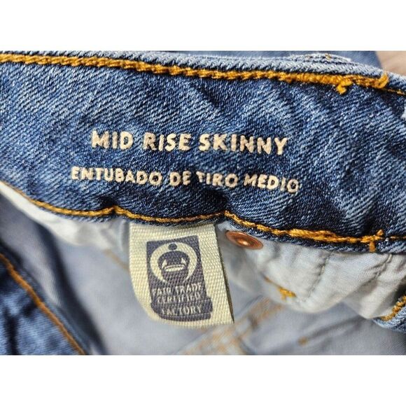 (3/$35) Universal Thread Size 6/28 R Mid Rise Skinny Distressed Denim Blue Jeans - Picture 6 of 12